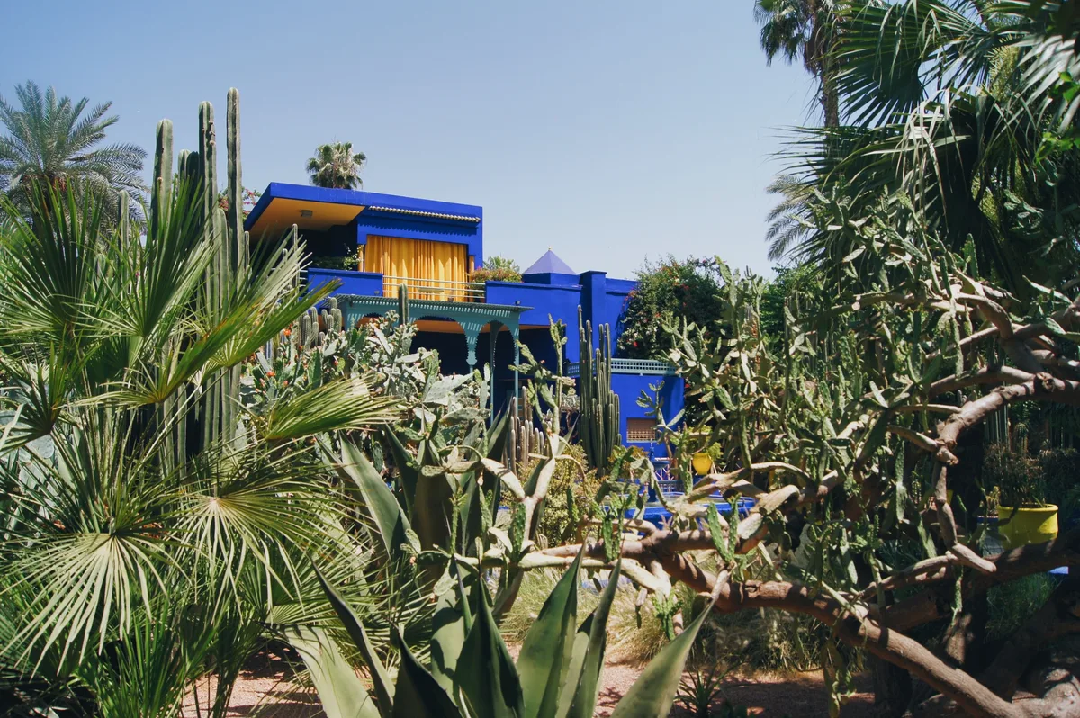 Majorelle-Blau im Jardin Majorelle, Marrakesch